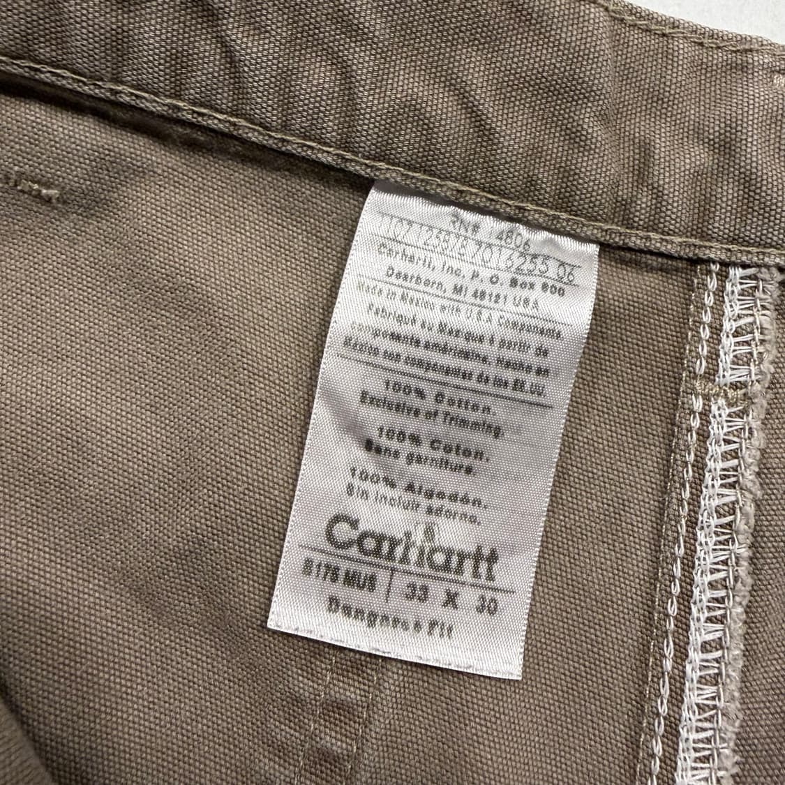 [33x30] 칼하트 B175 MUS 카펜더 팬츠 면바지 베이지 B280 상품이미지5