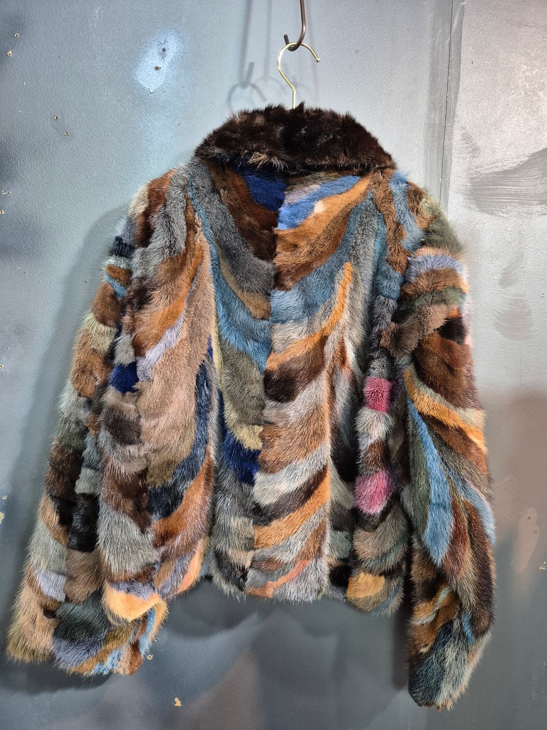 태림 멀티컬러 밍크 코트 55 66  77 상품이미지2