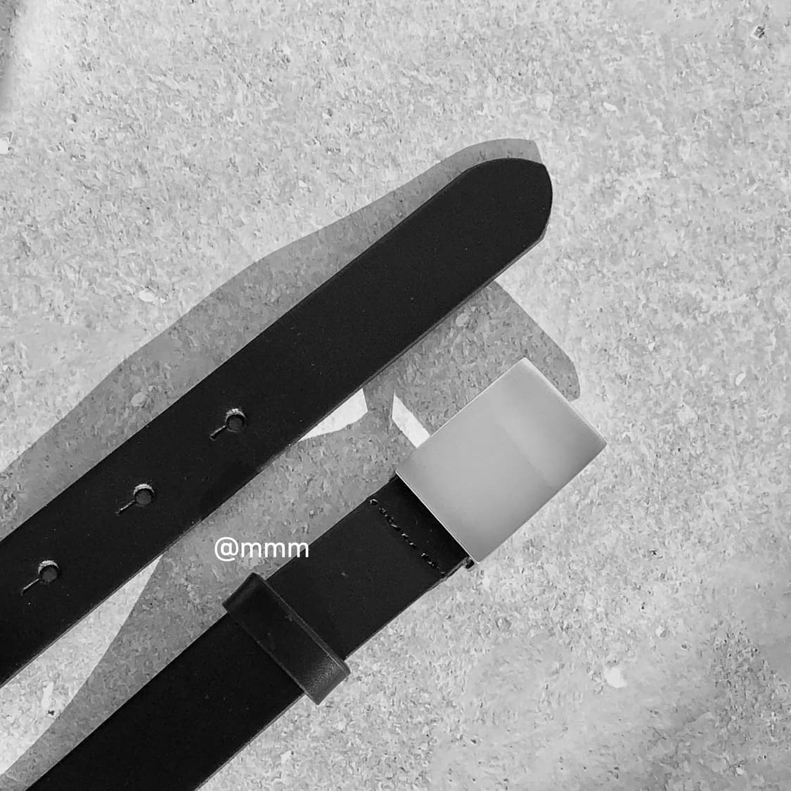 [Unisex] 스퀘어 실드 버클 가죽 벨트 상품이미지4