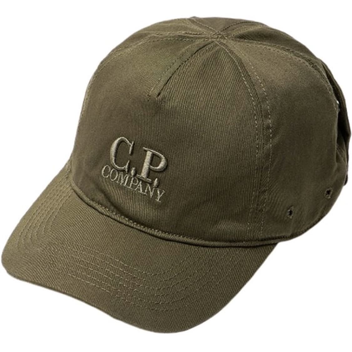 (새상품/M)CP컴퍼니 19시즌 고글 로고 자수 캡 카키 상품이미지1