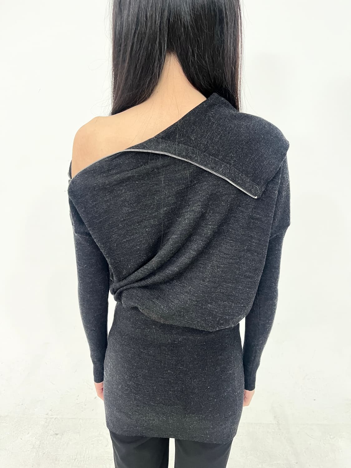 All saints unbal zipper knit opc 상품이미지1