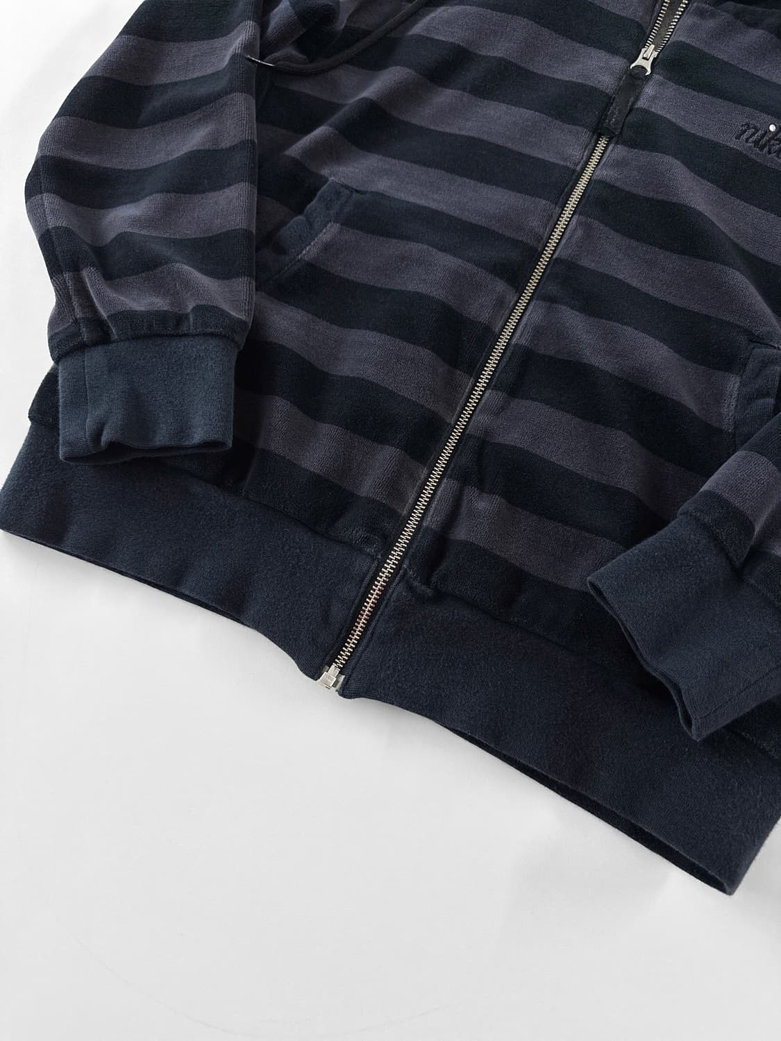 00s 나이키 벨로어 스트라이프 카울 넥 집업 상품이미지7