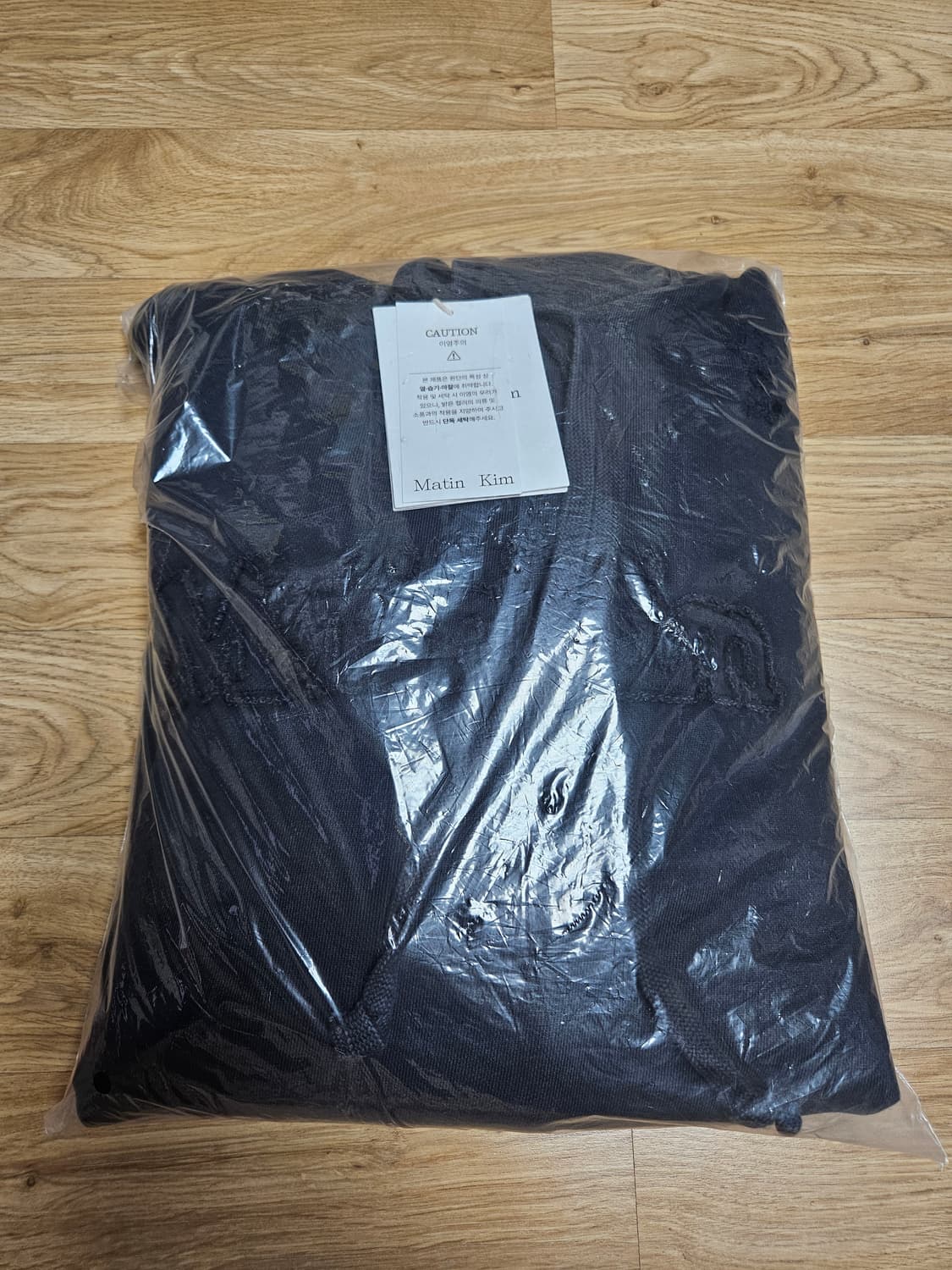 Matin kim 마뗑킴 차콜 빈티지 로고 후드티 상품이미지6