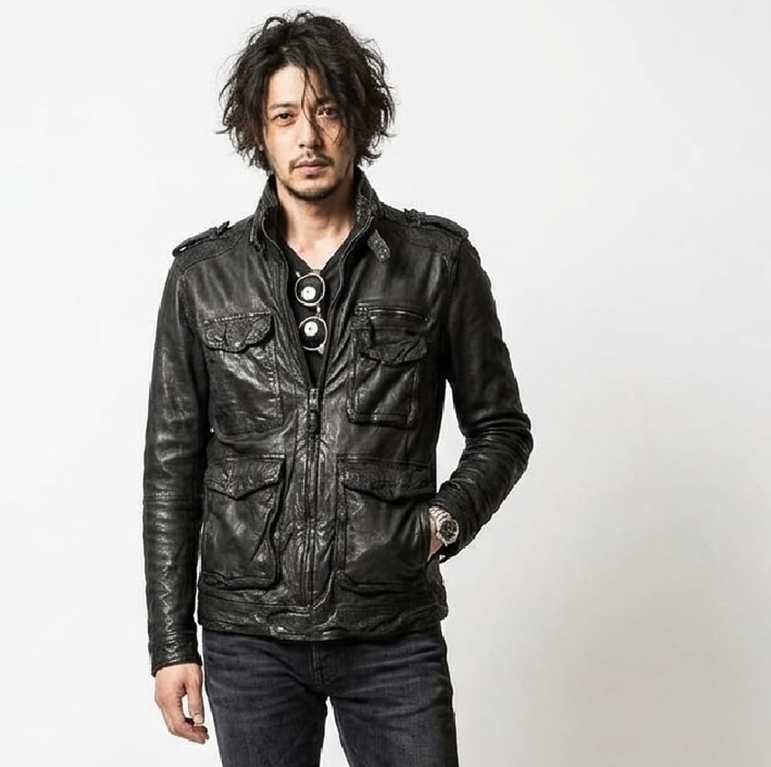 100-105멀티포켓 M65 양가죽자켓 /와317-원/애드혹/ 상품이미지1