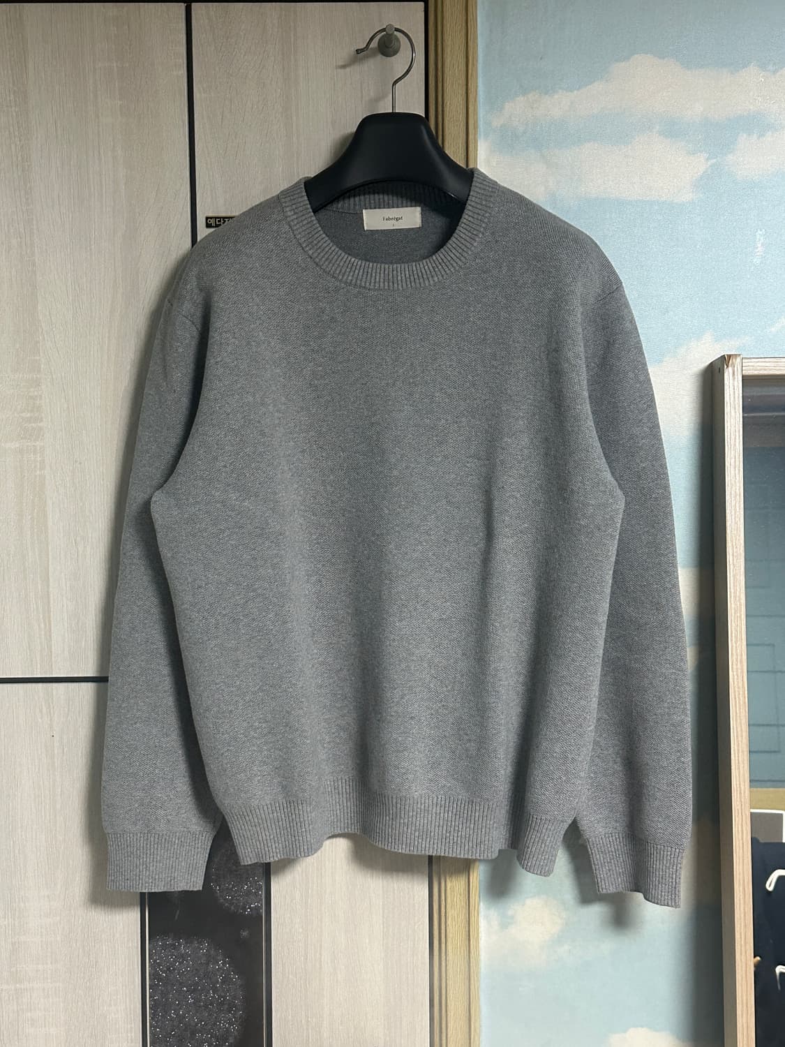 (3) 파브레가 버드아이 라운드 니트 화이트멜란지 상품이미지2