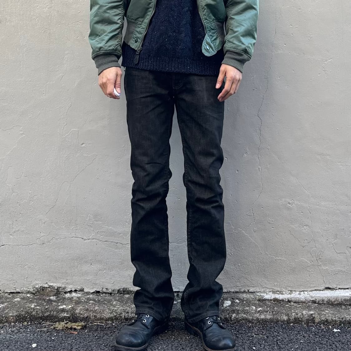 00년대 일본 리바이스 577 부츠컷 블랙 상품이미지2