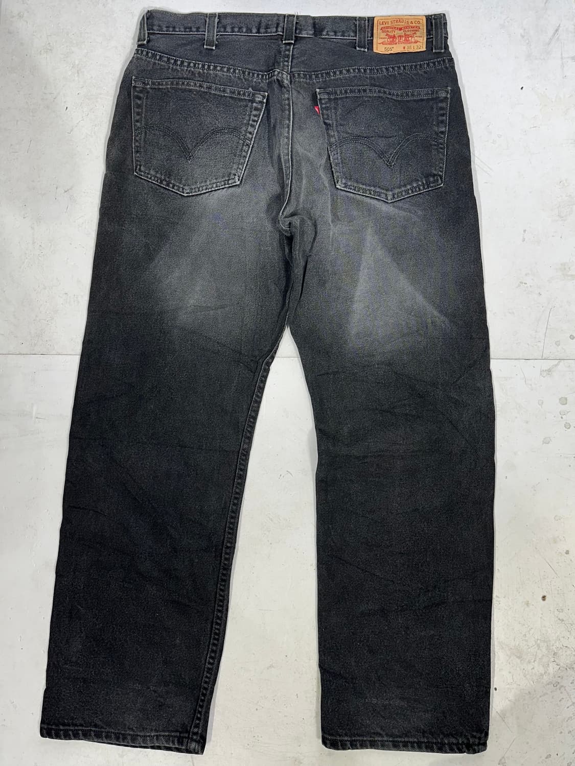 리바이스 505 와이드 흑청 데님 팬츠 청바지  상품이미지5