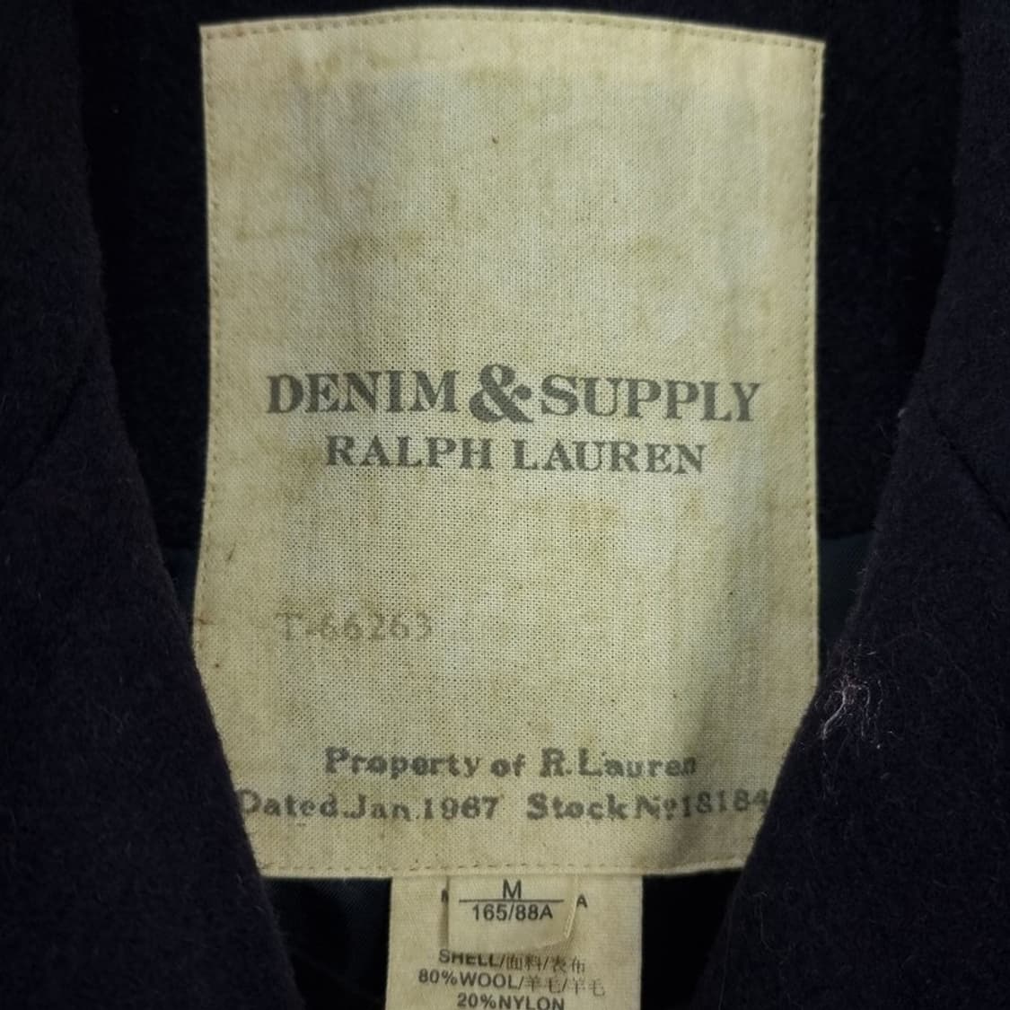 [데님앤서플라이] NAVY 밀리터 해군 모직 피코트 네이비 P01381 상품이미지7