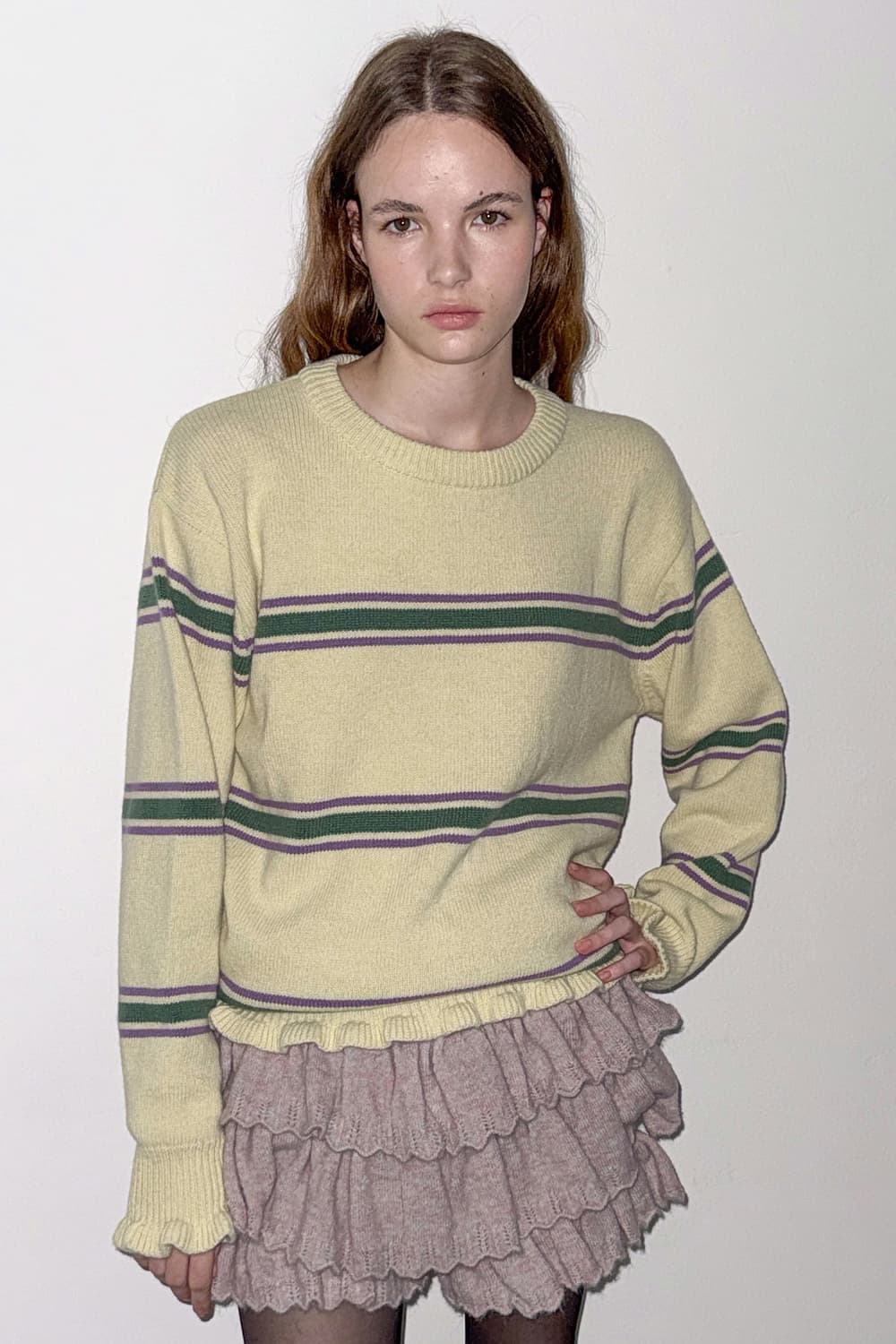 Sinoon Ruffle Knit Pants (Candy) 상품이미지3