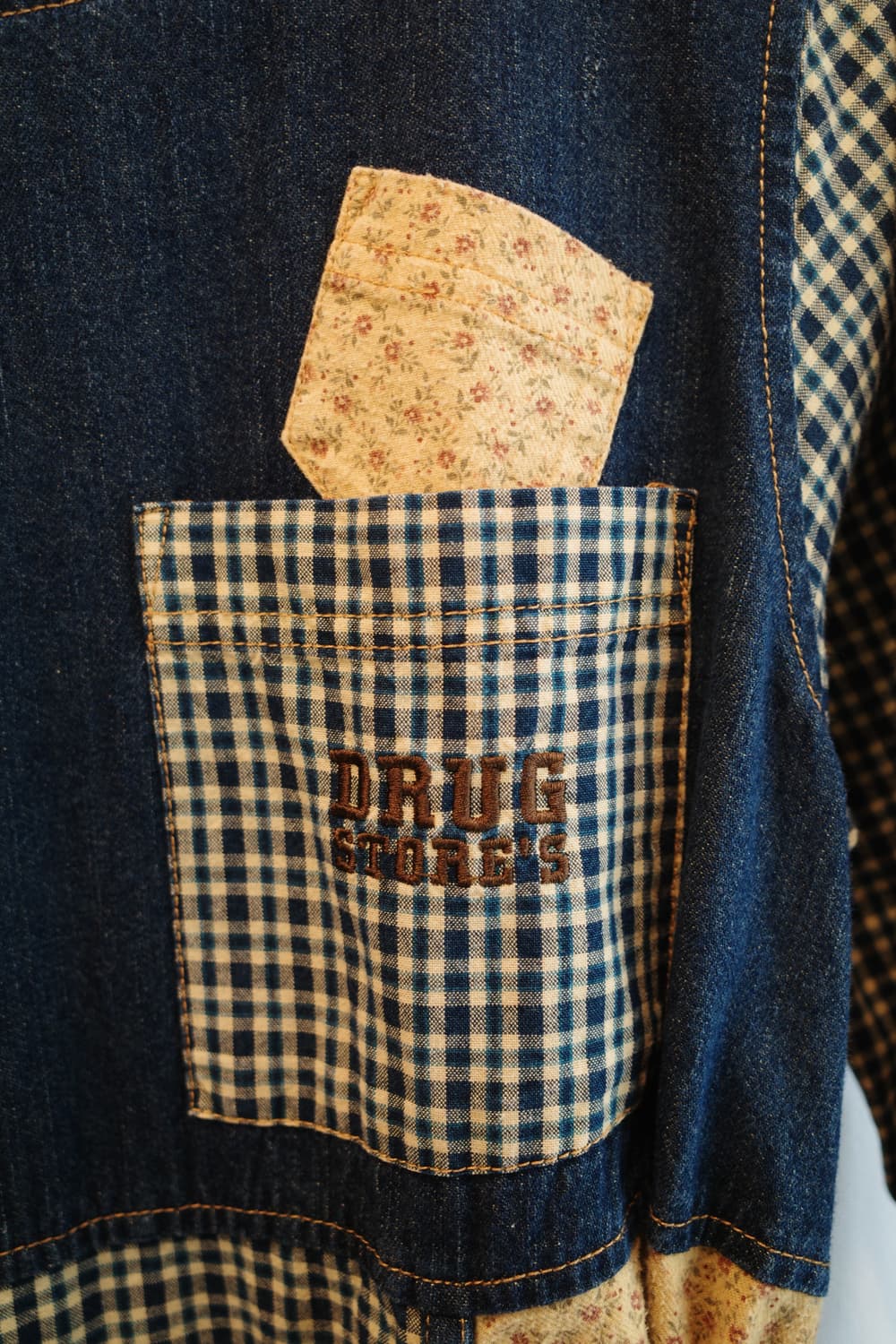 Drug store’s 패치워크 데님 원피스 상품이미지3