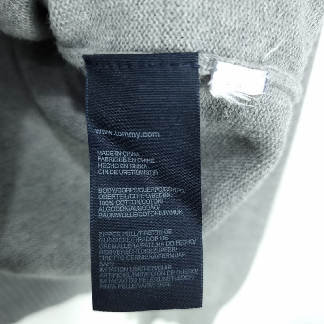 [타미힐피거] 로고 자수 하프집업 반집업 니트 그레이 M19596 상품이미지9