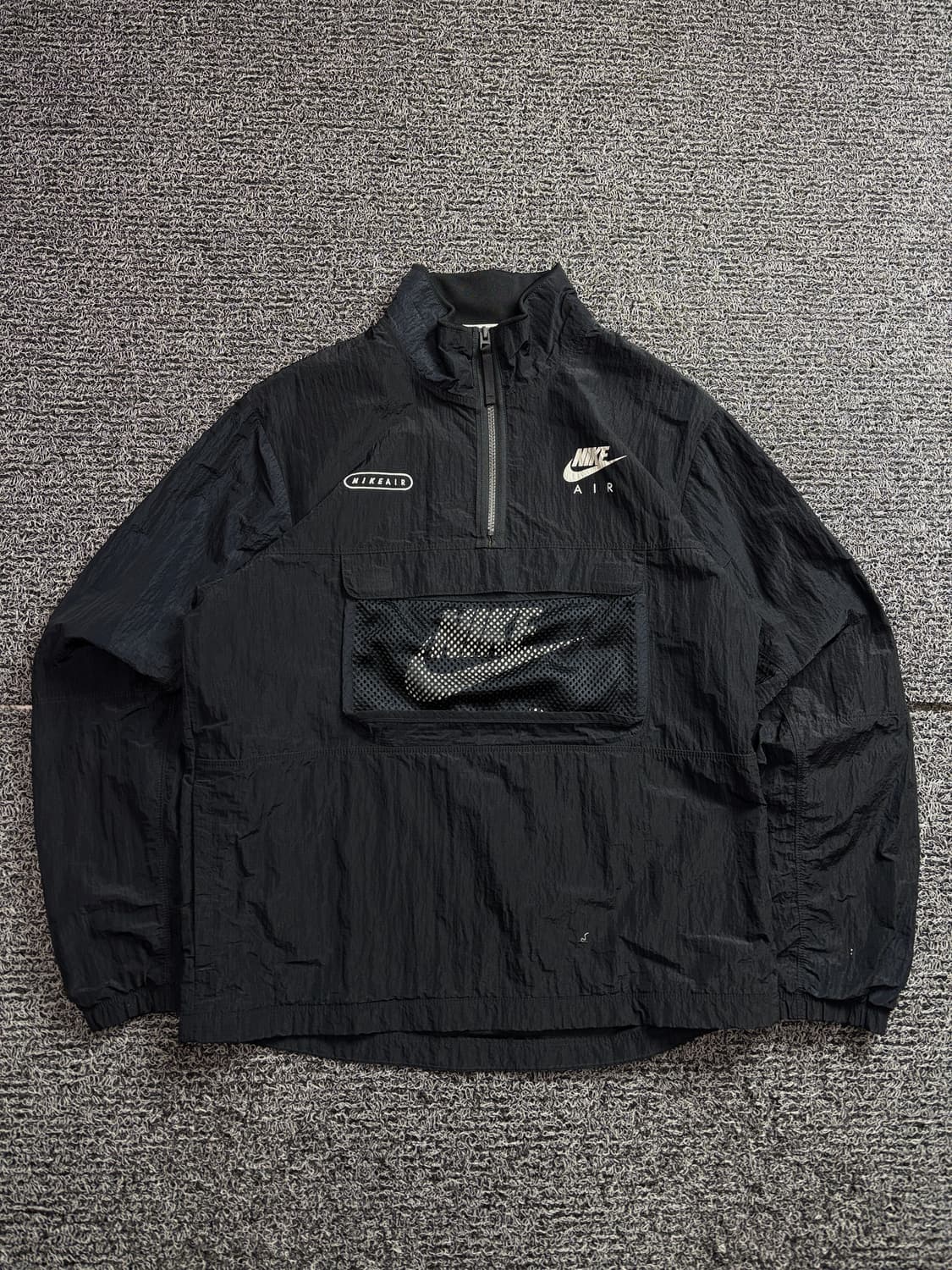 나이키 에어 빅로고 센터 포켓 나일론 아노락 블랙 2227 상품이미지2