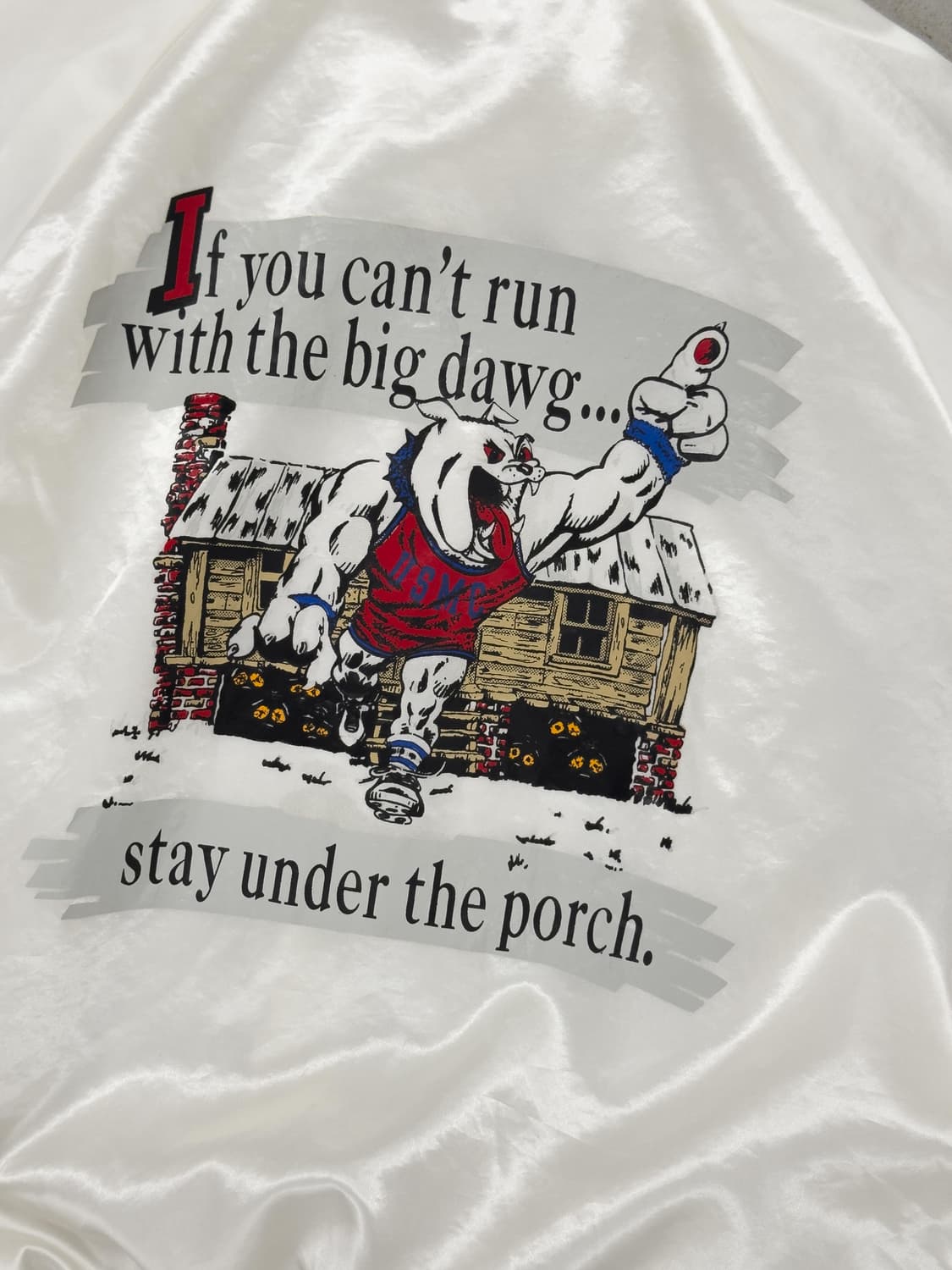 90s USA 새틴 스타디움 자켓 상품이미지3