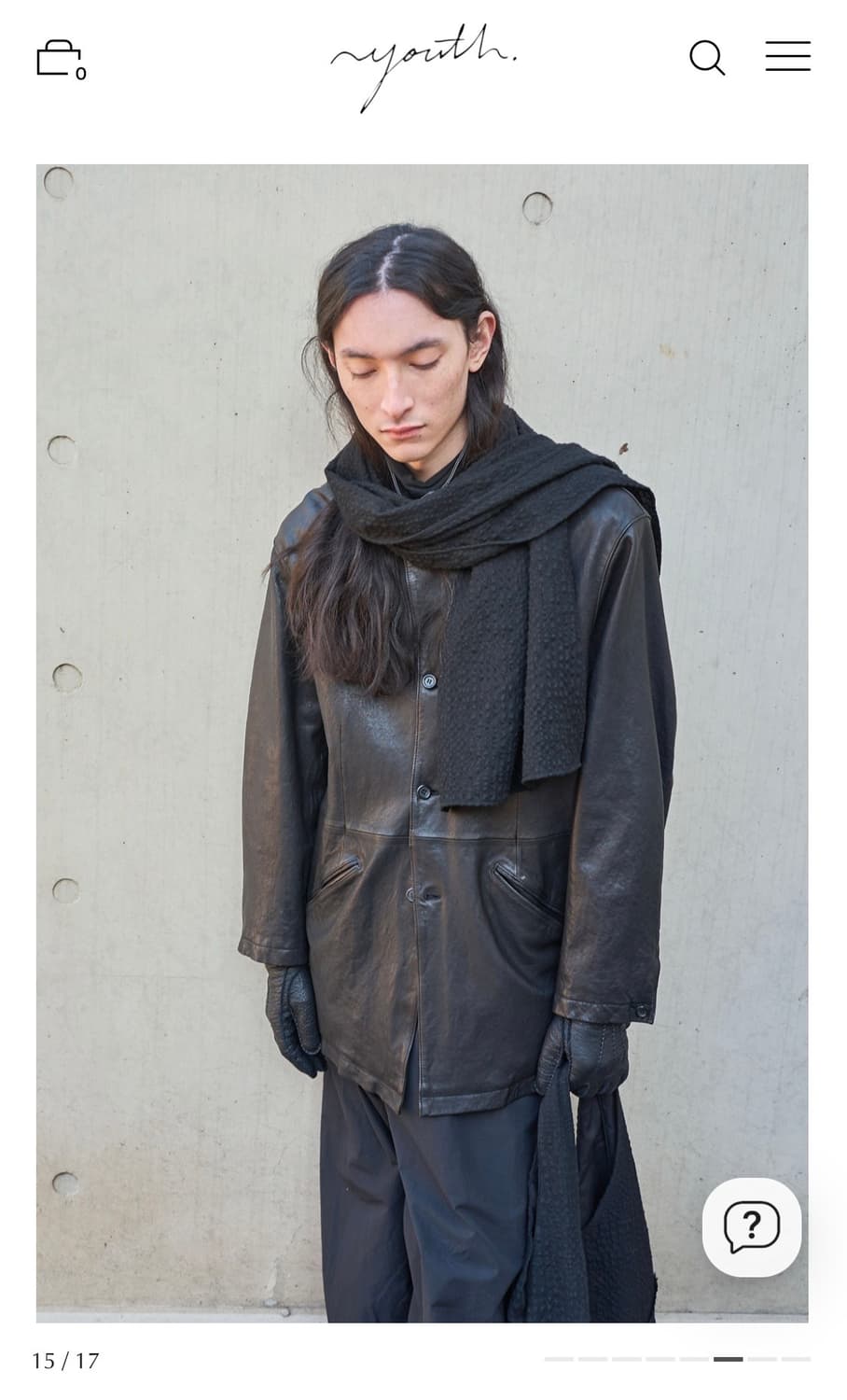 Washed Leather Jacket Black(xs) 상품이미지2