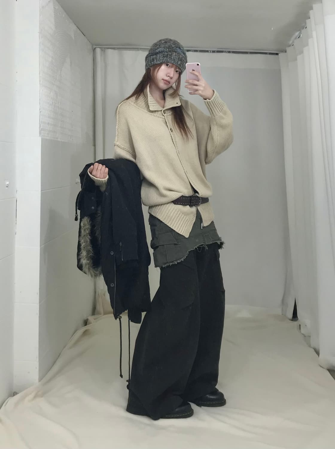 빈티지 야상 그런지 스트릿 코디 세트 상품이미지2