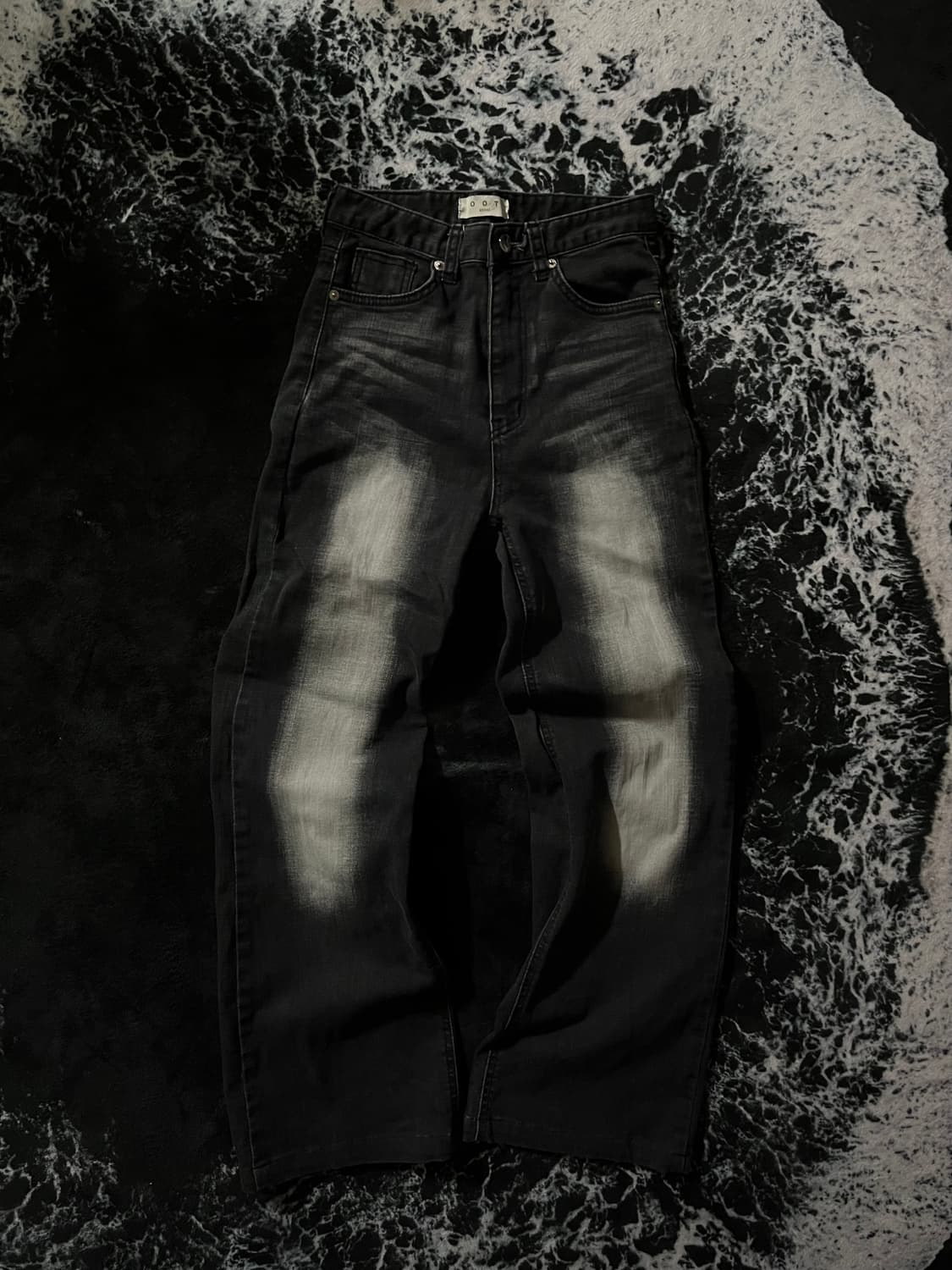 워싱흑청팬츠(+셔츠) 상품이미지1