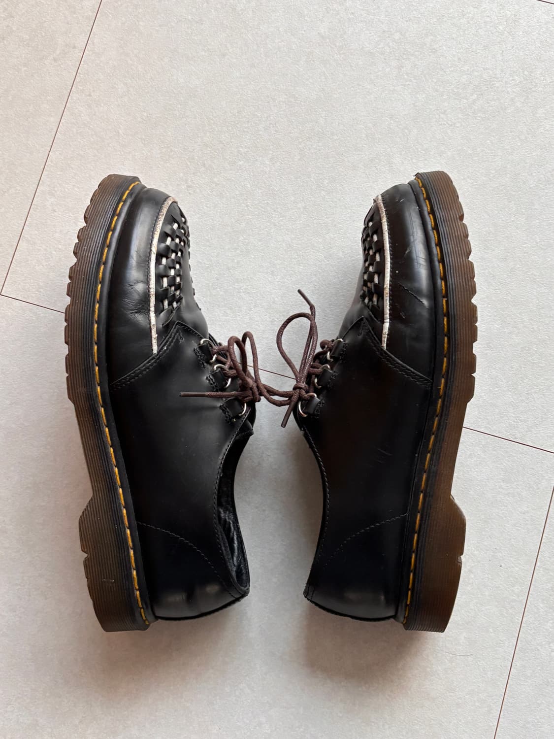 Dr. Martens RAMSEY-Woven Leather Creeper 상품이미지5