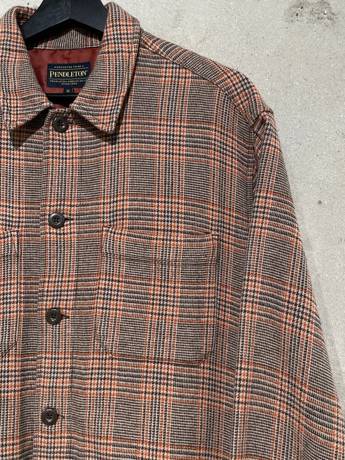 펜들턴 브라운 하운드 투스 체크 워크 자켓 상품이미지3