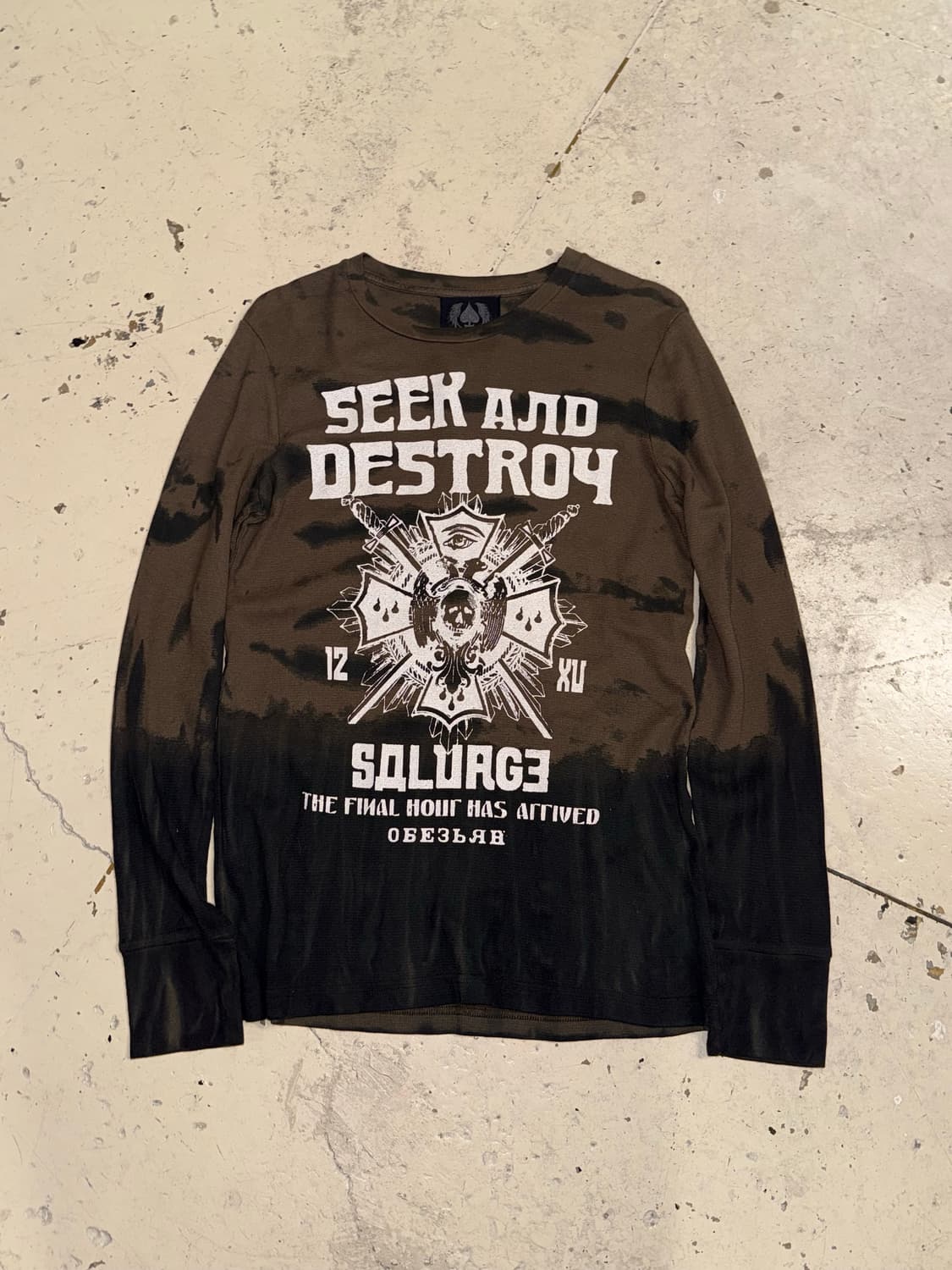 Salvage grunge printing long sleeve 상품이미지2