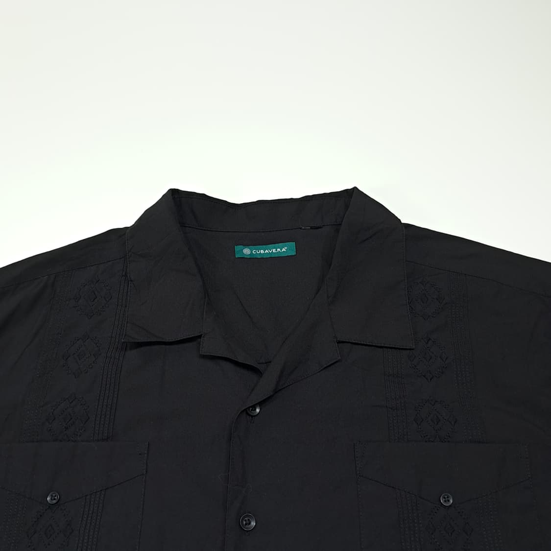 CK148 2XL 쿠바베라 00s 블랙 4포켓 과야베라 반팔 셔츠 남방 상품이미지2