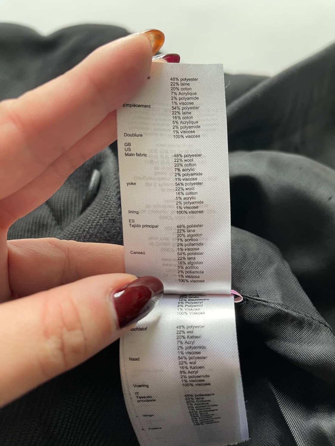 마쥬 블랙 모직 코트 36 상품이미지3