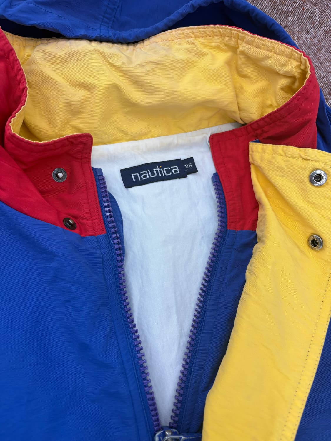 Nautica 노티카 90s 레트로 컬러 블록 자켓 바람막이 상품이미지2