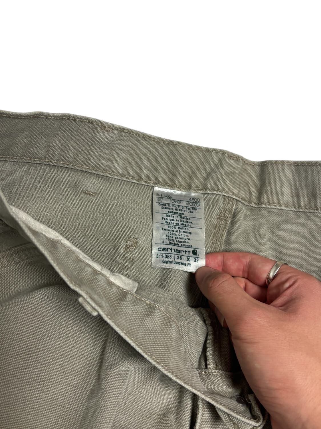 빈티지 칼하트 카펜터 싱글니 워크팬츠 상품이미지10