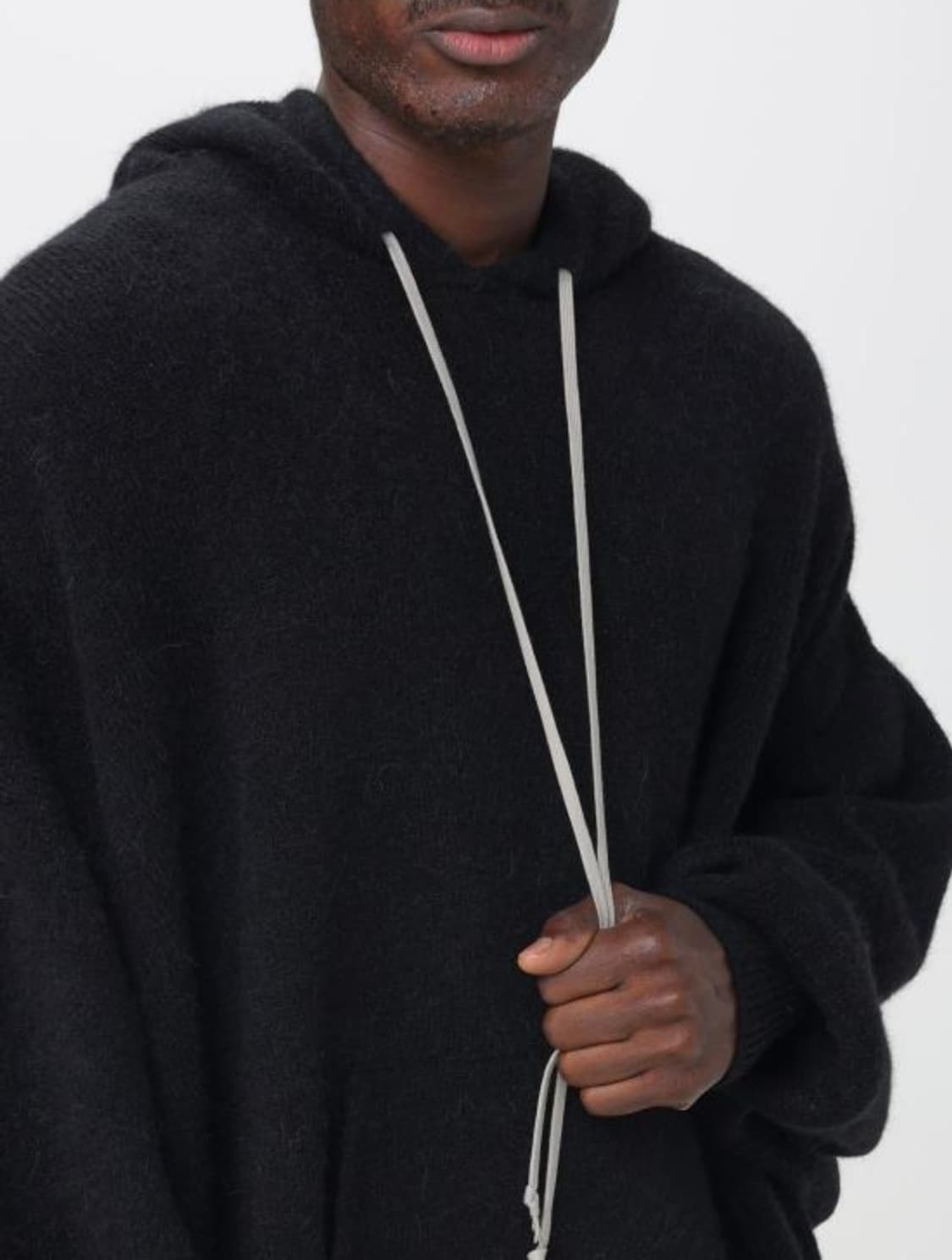 릭오웬스 FW25 런웨이 HUN 알파카 오버핏 후드 스웨터 상품이미지3