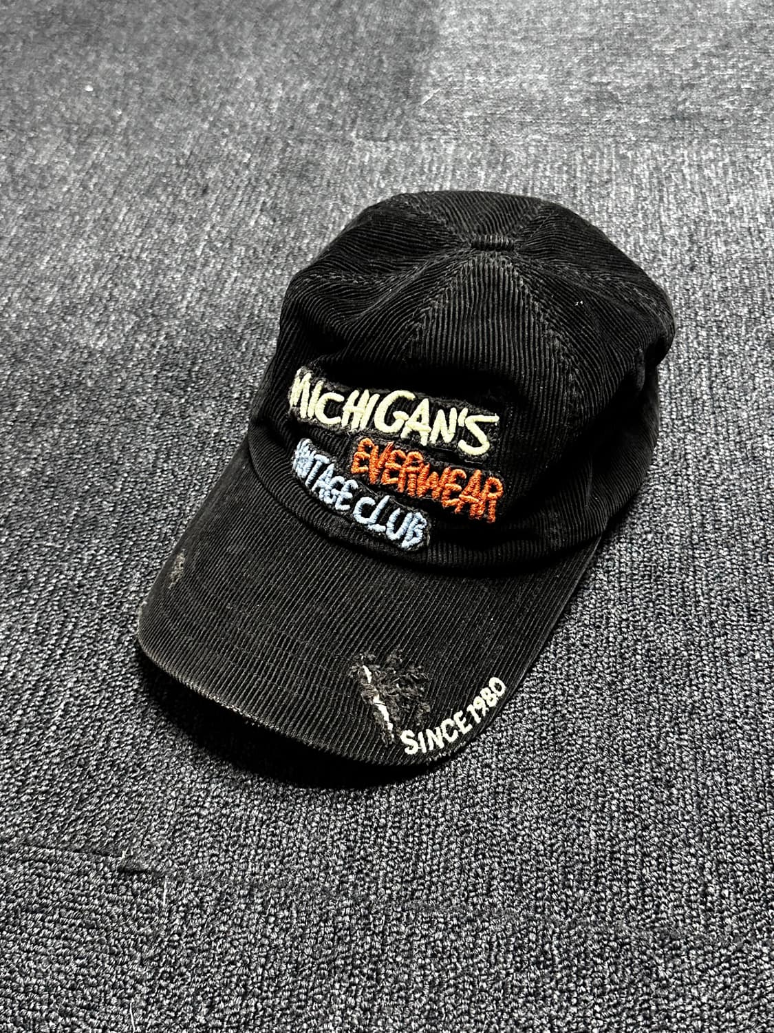 미시간  코듀로이 데미지 캠프캡 상품이미지2