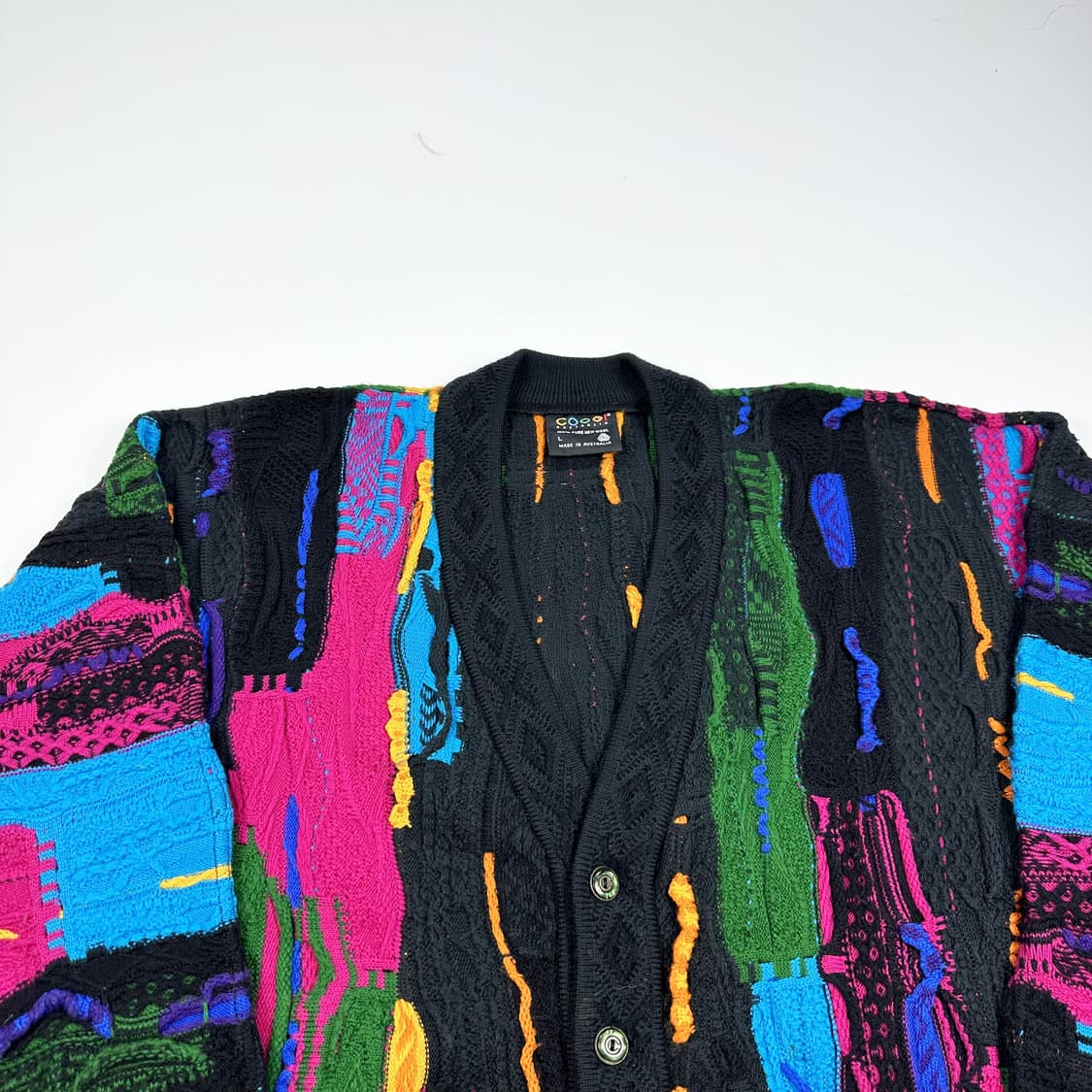 COOGI 쿠지 오스트레일리아 울 케이블 니트 가디건 L 상품이미지2