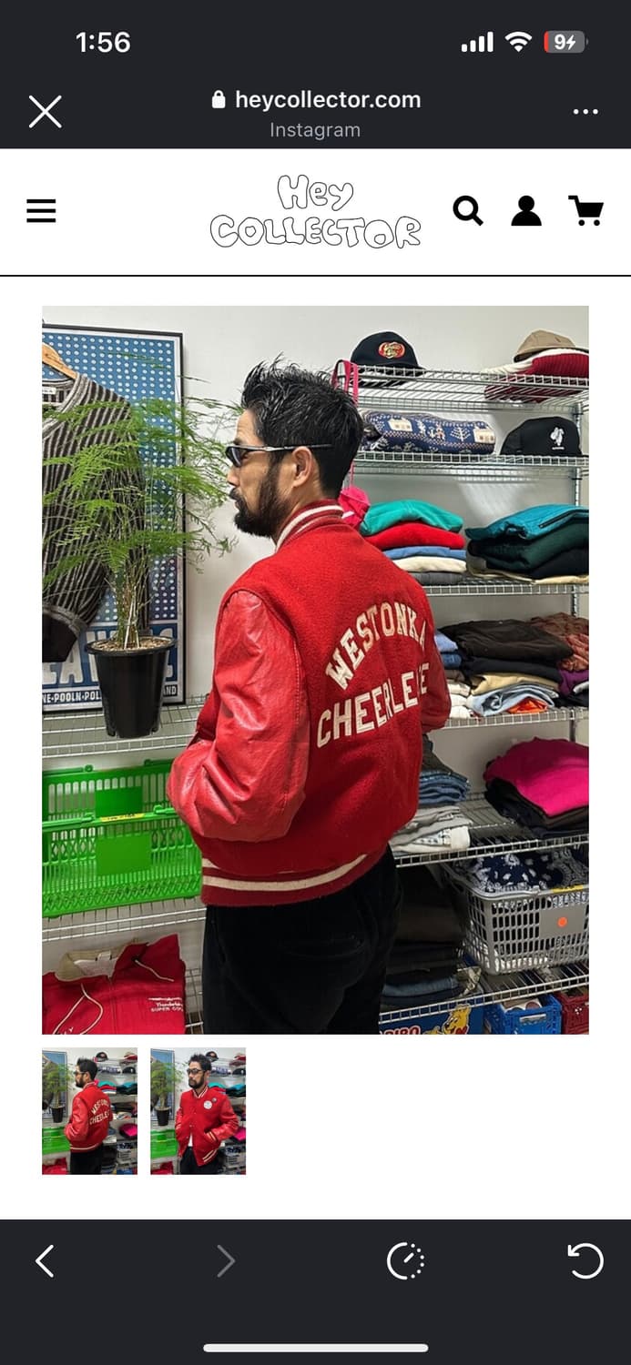 80‘s 레더 울 바시티 자켓 상품이미지4