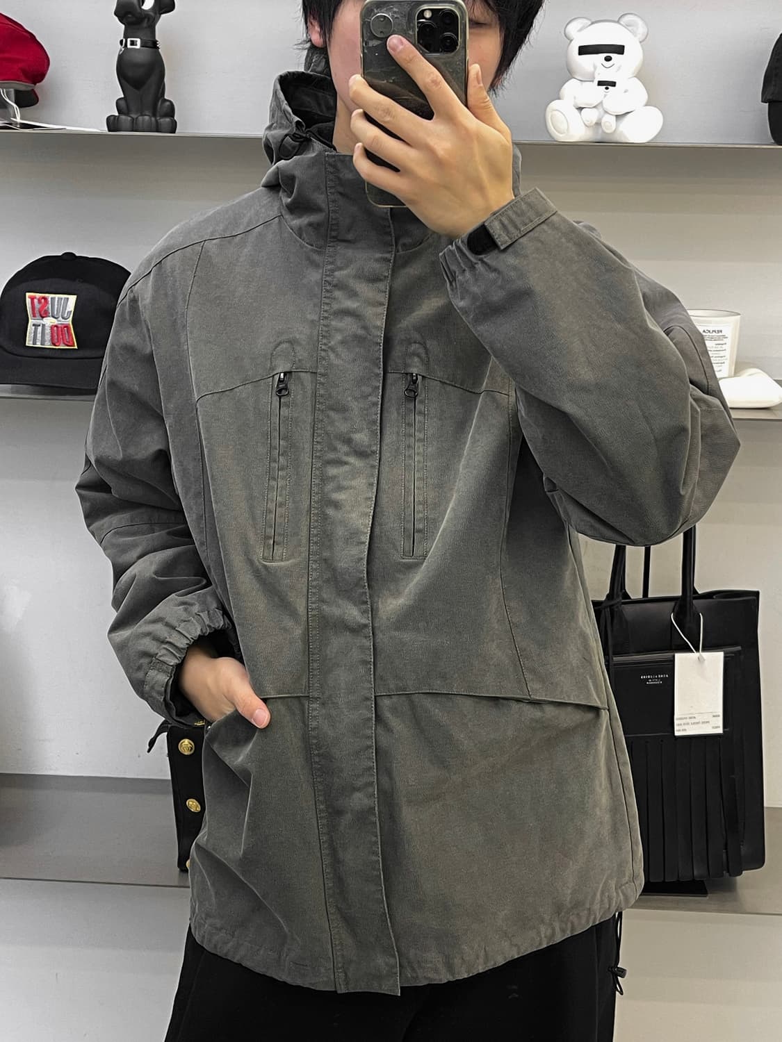 아르마니 익스체인지 플리스 라인 후디드 파카  상품이미지2