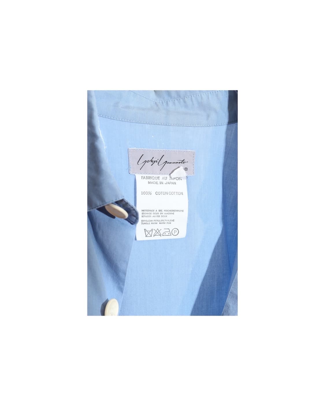 YOHJI YAMAMOTO 80s ASYMMETRIC BUTTON SHI 상품이미지4