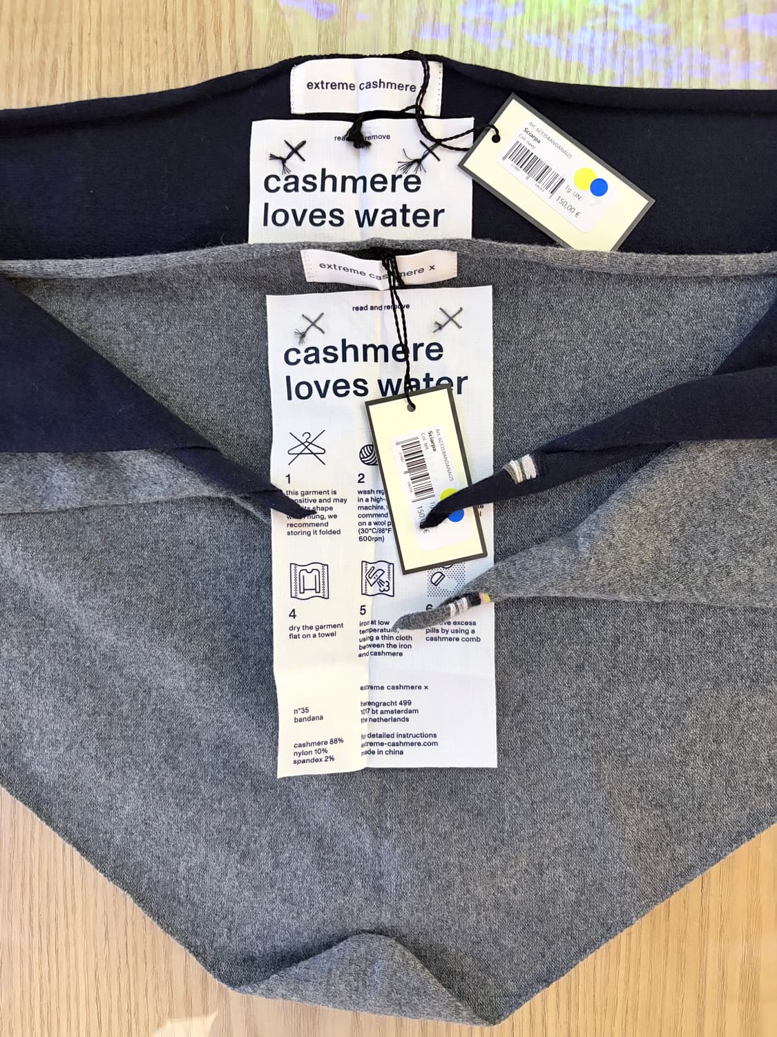 Extreme cashmere no.35 스카프 머플러 네이비 상품이미지2