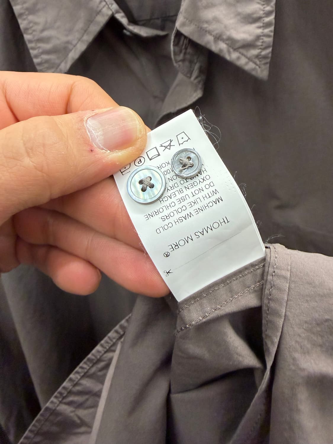 토마스모어 페이퍼 셔츠 브라운 XL 상품이미지5