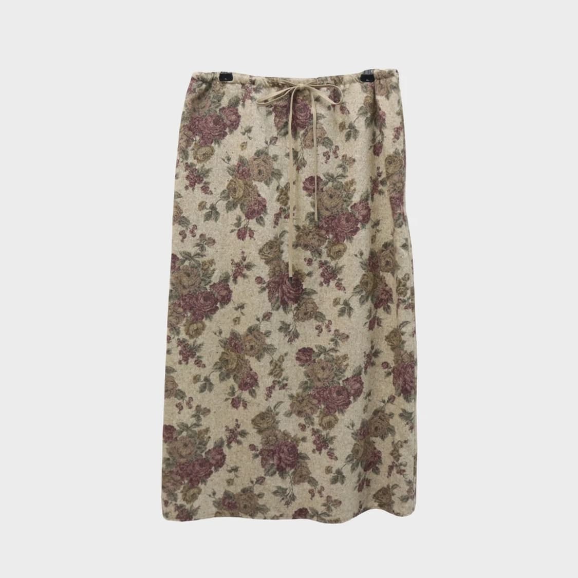 HARMONICA 플라워 울 혼방 허리밴딩 롱 스커트 63199 상품이미지1