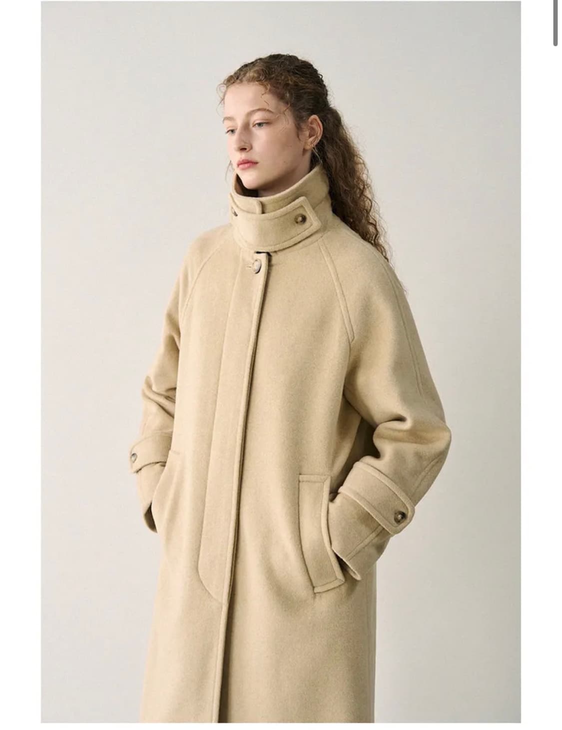 (새상품)(S) 드로우핏 우먼 소프트 캐시미어 싱글 발마칸 코트 상품이미지4