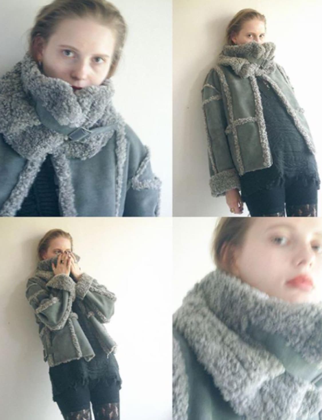 F) perverze 퍼버즈 베이지 무스탕 상품이미지8