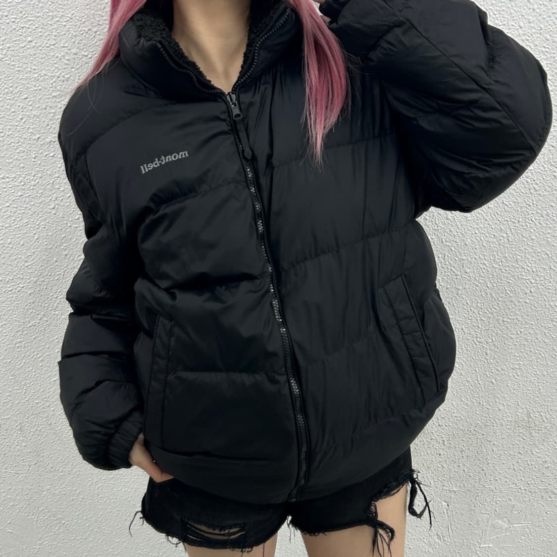 몽벨 블랙 리버시블 뽀글이 패딩 XL 상품이미지2