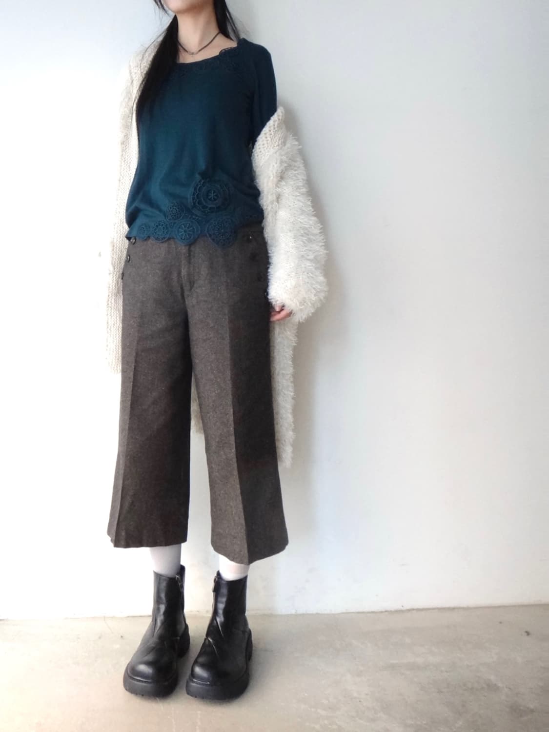 Wheel embroidery sleeveless / teal 상품이미지5