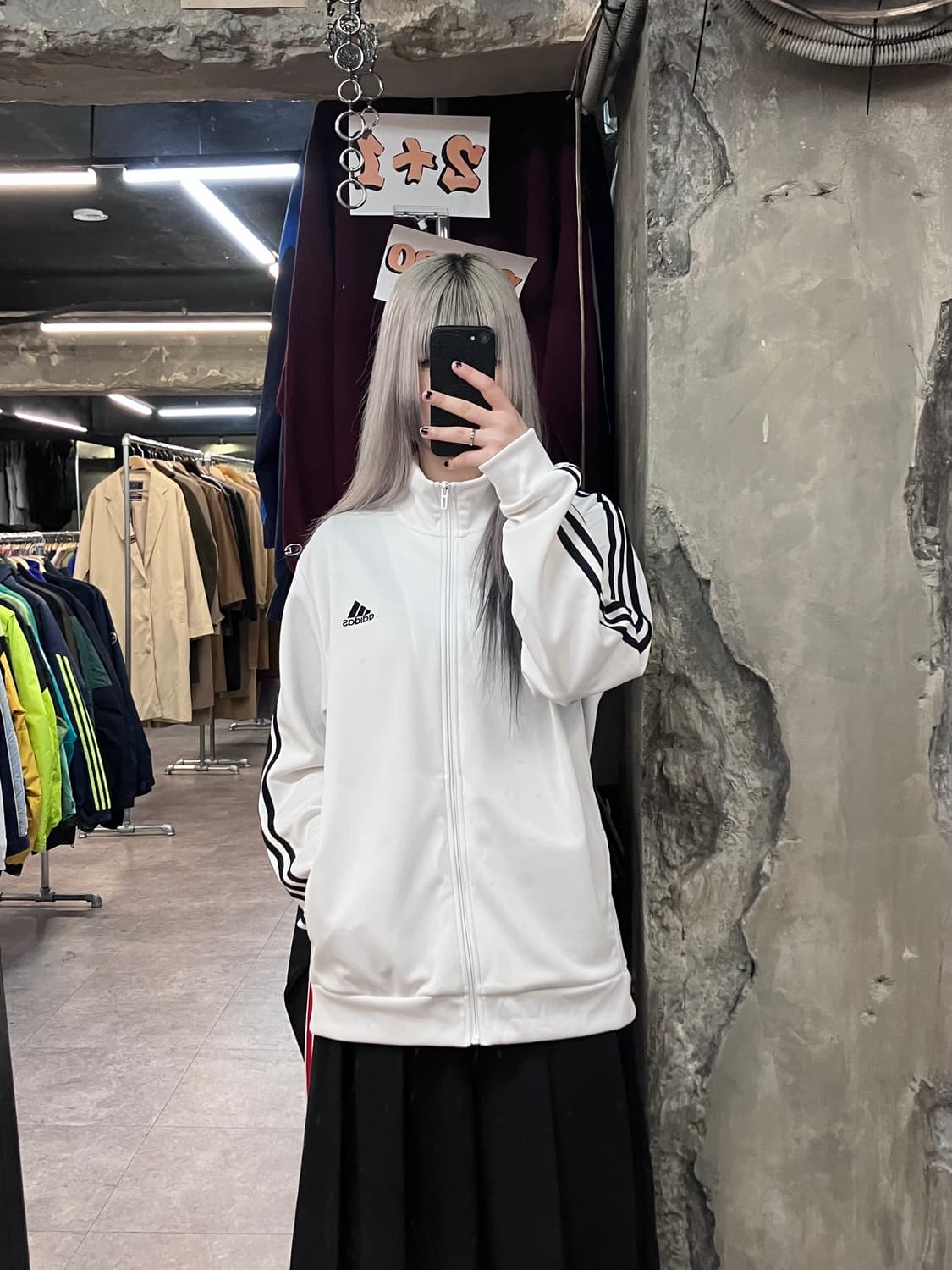 아디다스 삼선 져지 화이트 2XL  #csz3522 상품이미지2