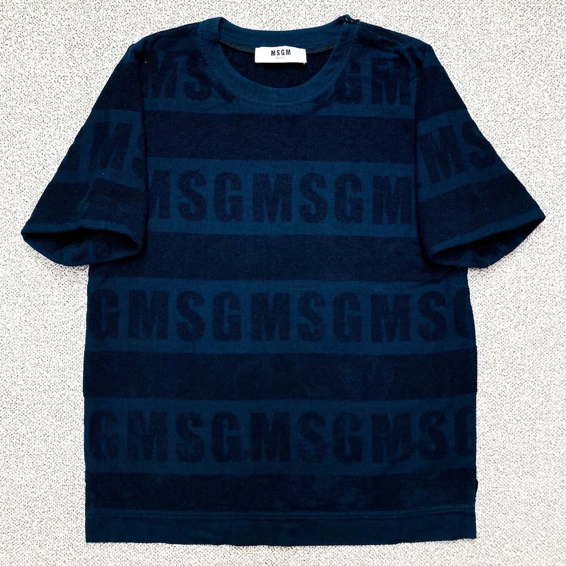 MSGM 엠에스지엠 패턴 반소매 스웨터 반팔티(M) 상품이미지6