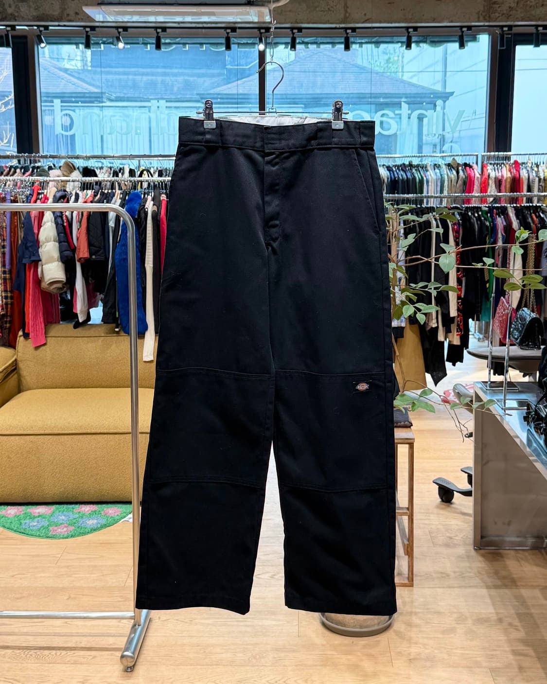 디키즈 블랙 루즈핏 더블 니 워크 팬츠  상품이미지1