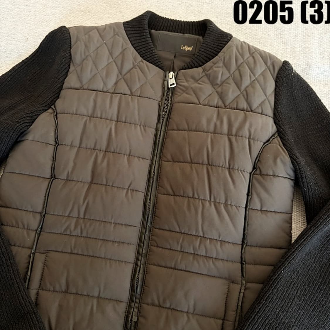 [S85] 르샵 여성 퀼팅 니트 배색 패딩 자켓 0205(3) 상품이미지2