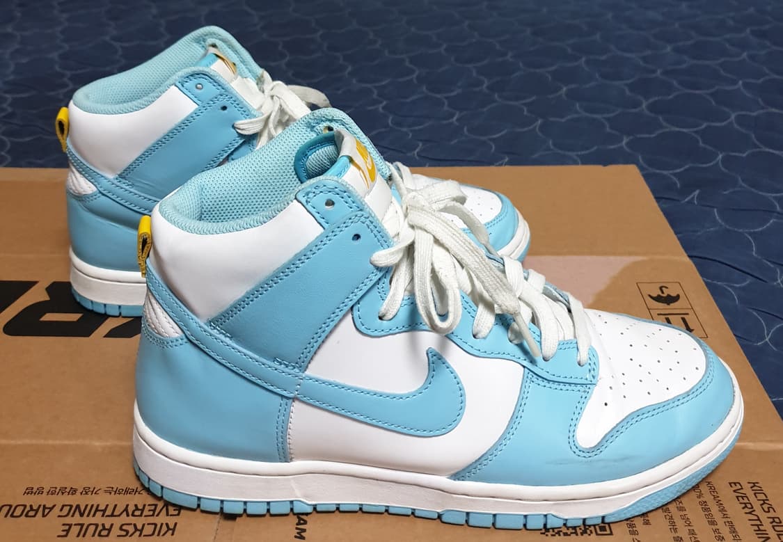 나이키 덩크하이 블루 칠 화이트 스니커즈 (260) 상품이미지2