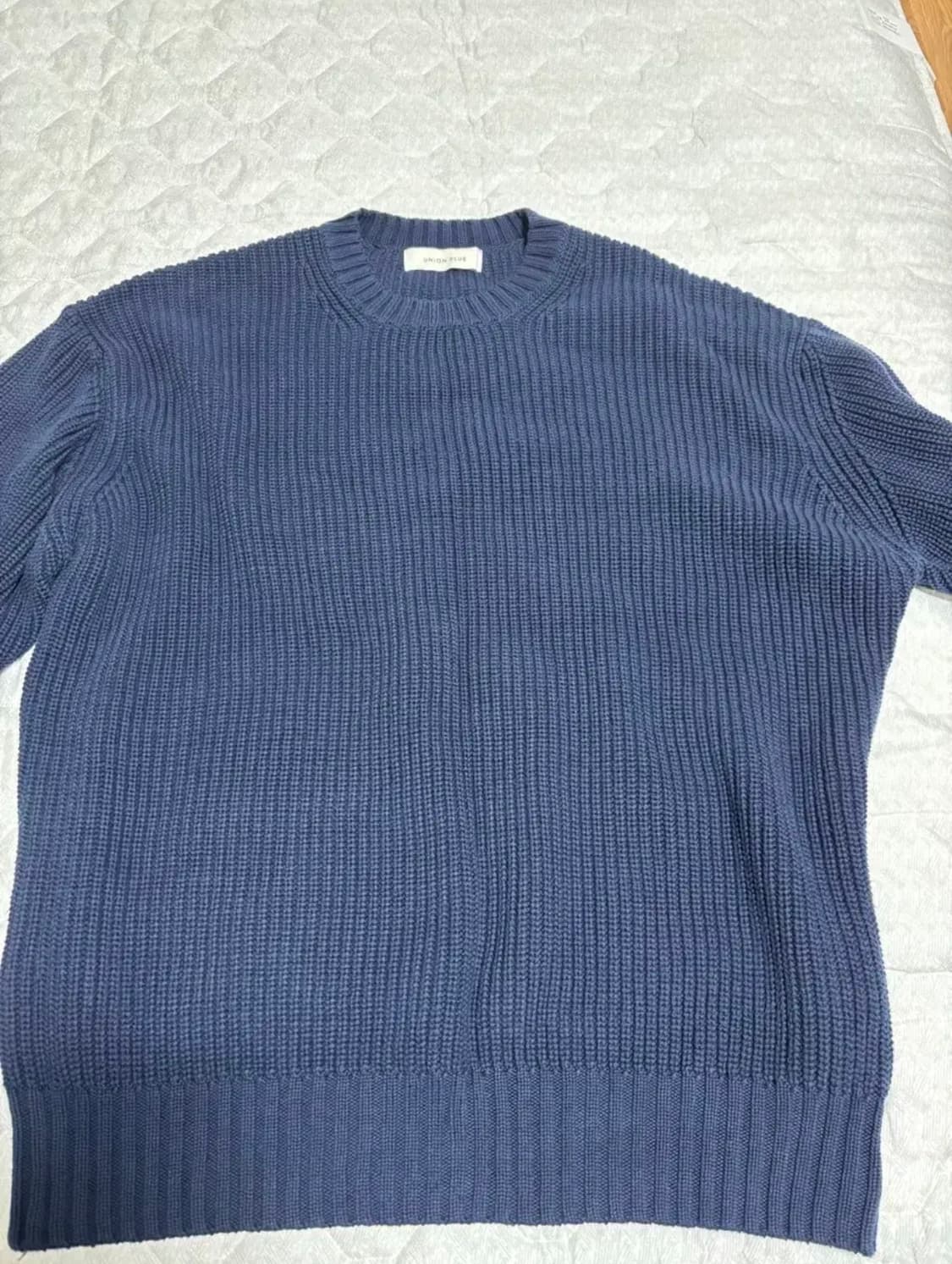 유니온블루 런드리 코튼 니트 네이비 XL 상품이미지3