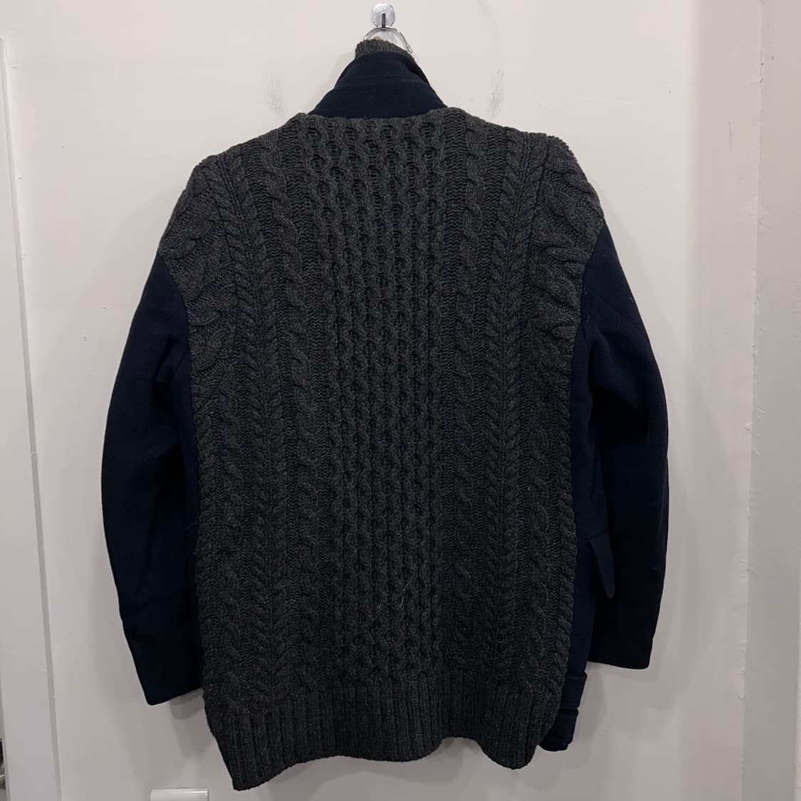 세컨플로어 케시미어블랜드 백니트 사선 울 자켓 상품이미지5