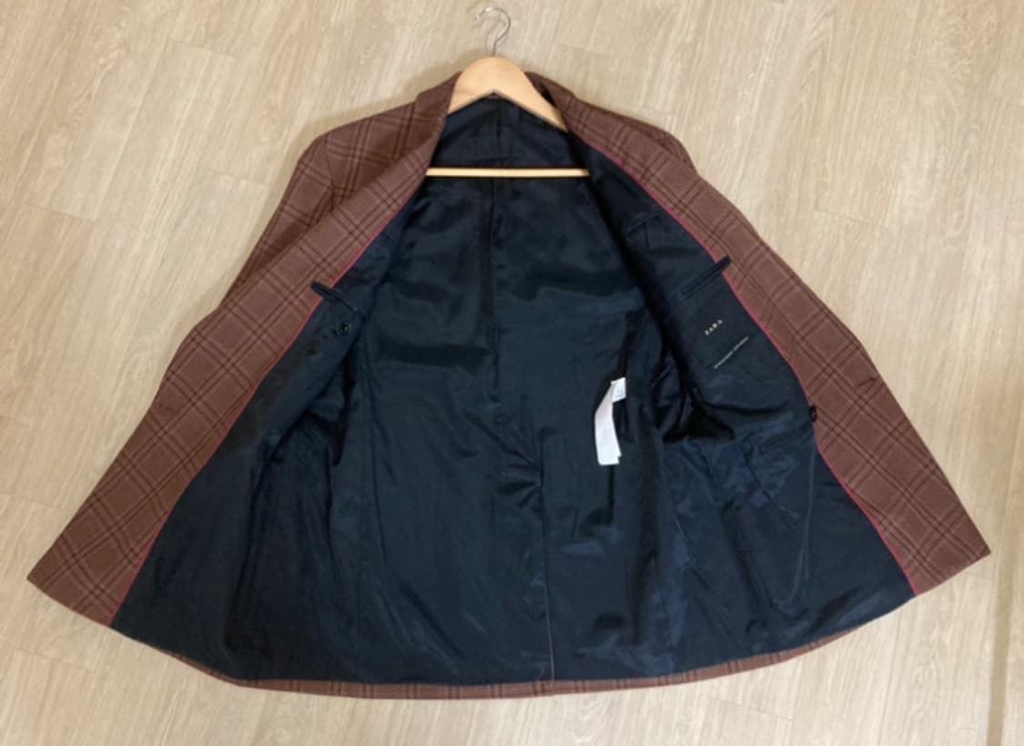 자라 남성 체크 블레이저 자켓 상품이미지6