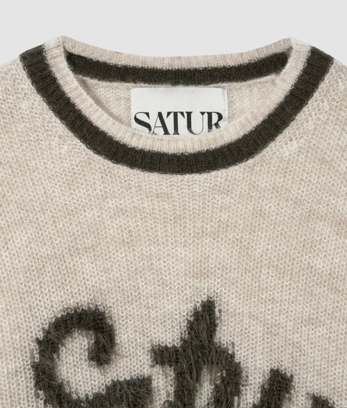 세터 라운드넥 모헤어 로고 니트 리조트 아이보리 상품이미지3