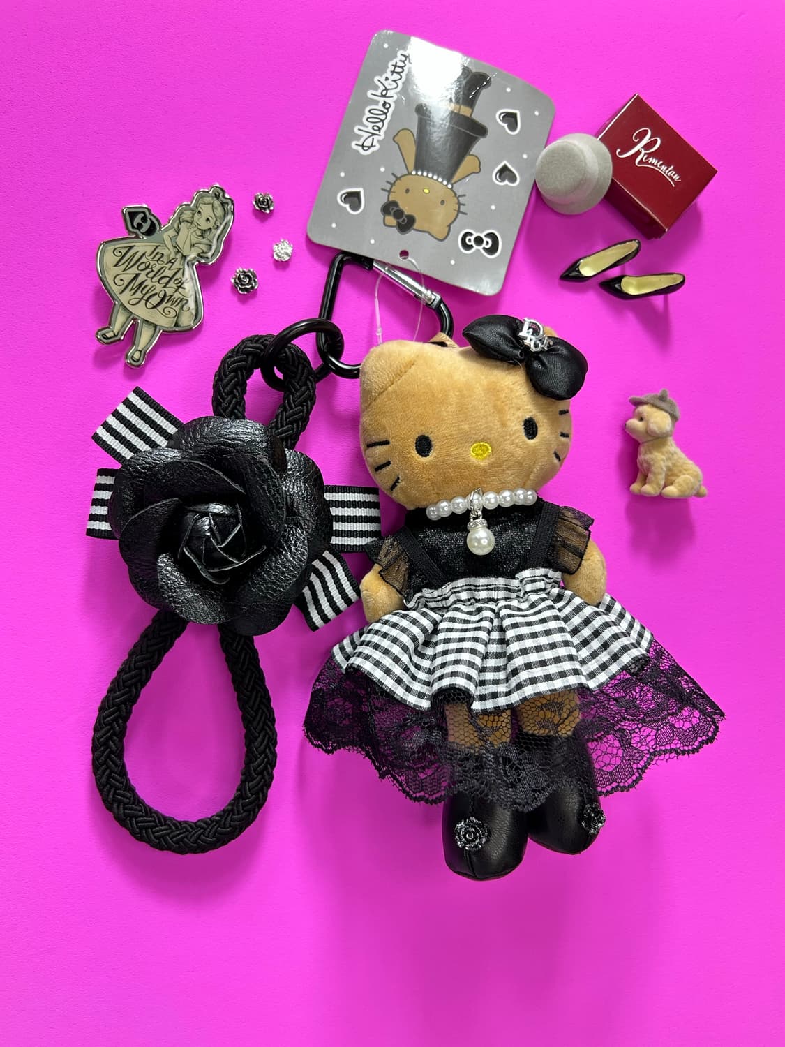 🖤🤍태닝스킨  롱다리키티 커스텀키링-체크 원피스 상품이미지4